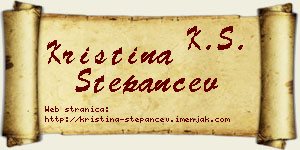 Kristina Stepančev vizit kartica